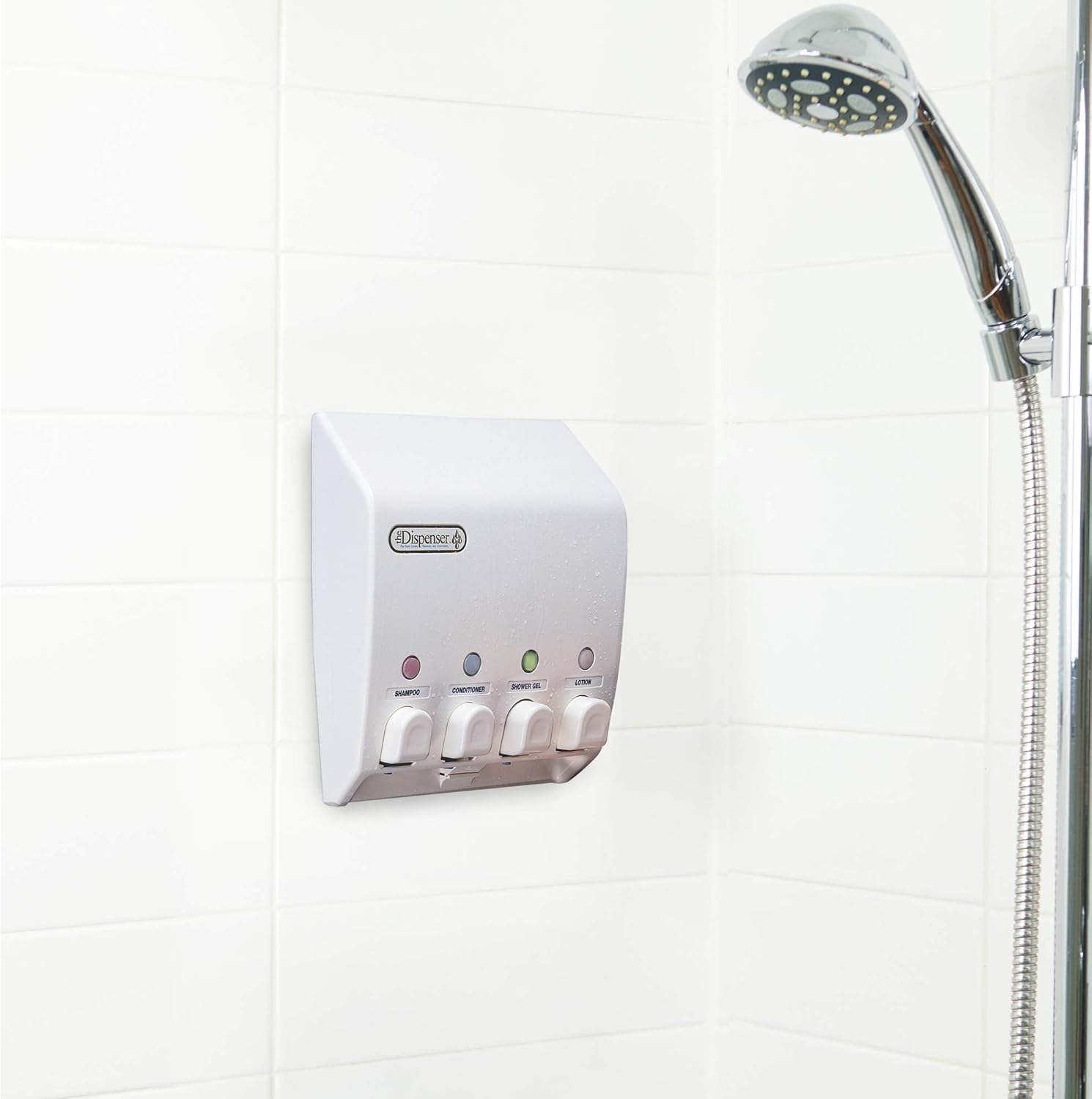 Better Living Classic Shower Dispenser Chamber, Wall Mount Shower Shampoo and Soap Dispenser for Bathroom Hotel Body Wash, No Drill Adhesive, x 14.5 oz, 9.5 x x 10.75, White Better Living Classic Shower Dispenser Chamber, Wall Mount Shower Shampoo and Soap Dispenser for Bathroom Hotel Body Wash, No Drill Adhesive, x 14.5 oz, 9.5 x x 10.75, White