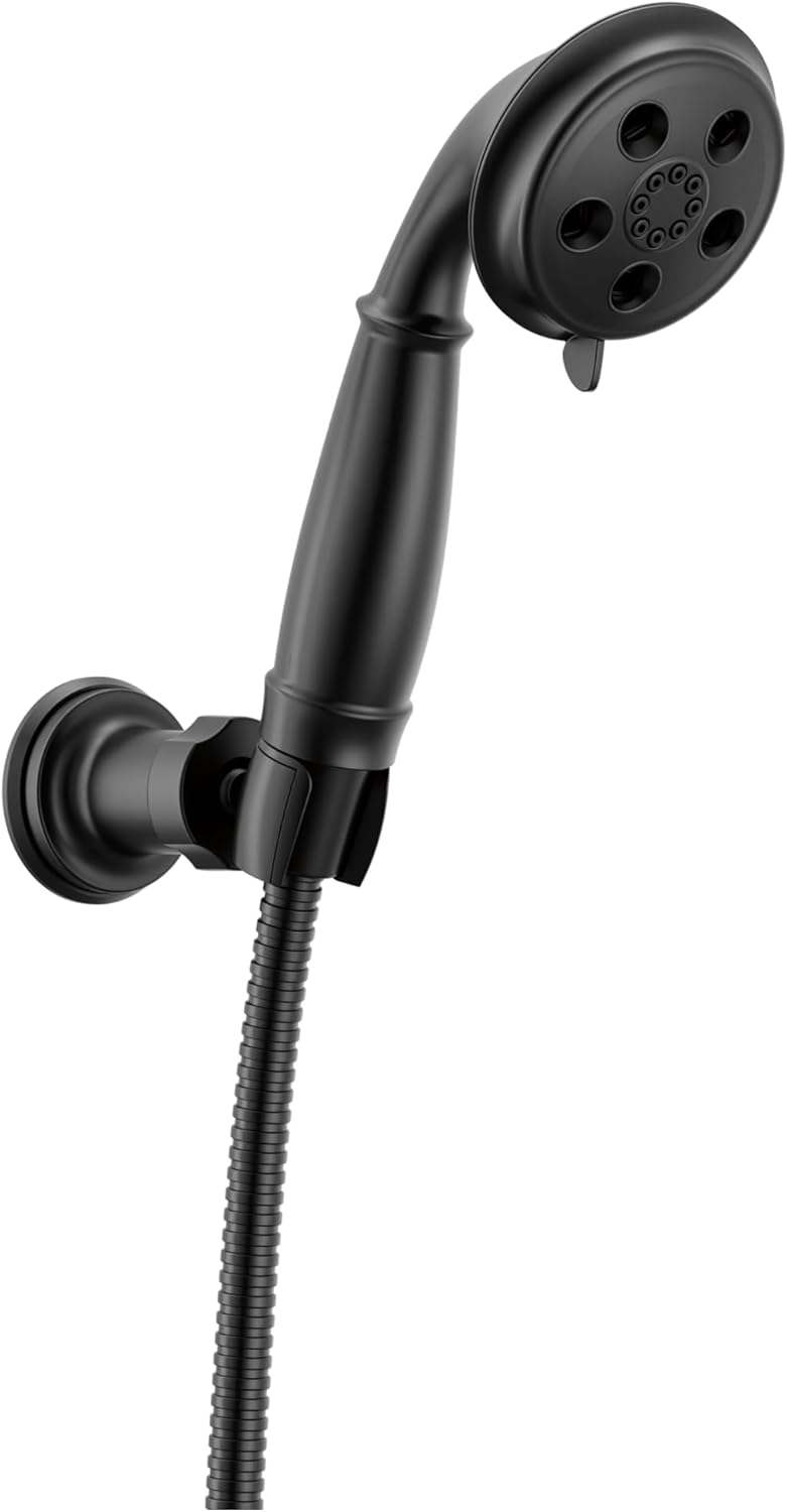 Delta Faucet 3-Spray H2Okinetic Wall-Mount Hand Held Shower with Hose, Polished Nickel 55433-PN Delta Faucet 3-Spray H2Okinetic Wall-Mount Hand Held Shower with Hose, Polished Nickel 55433-PN