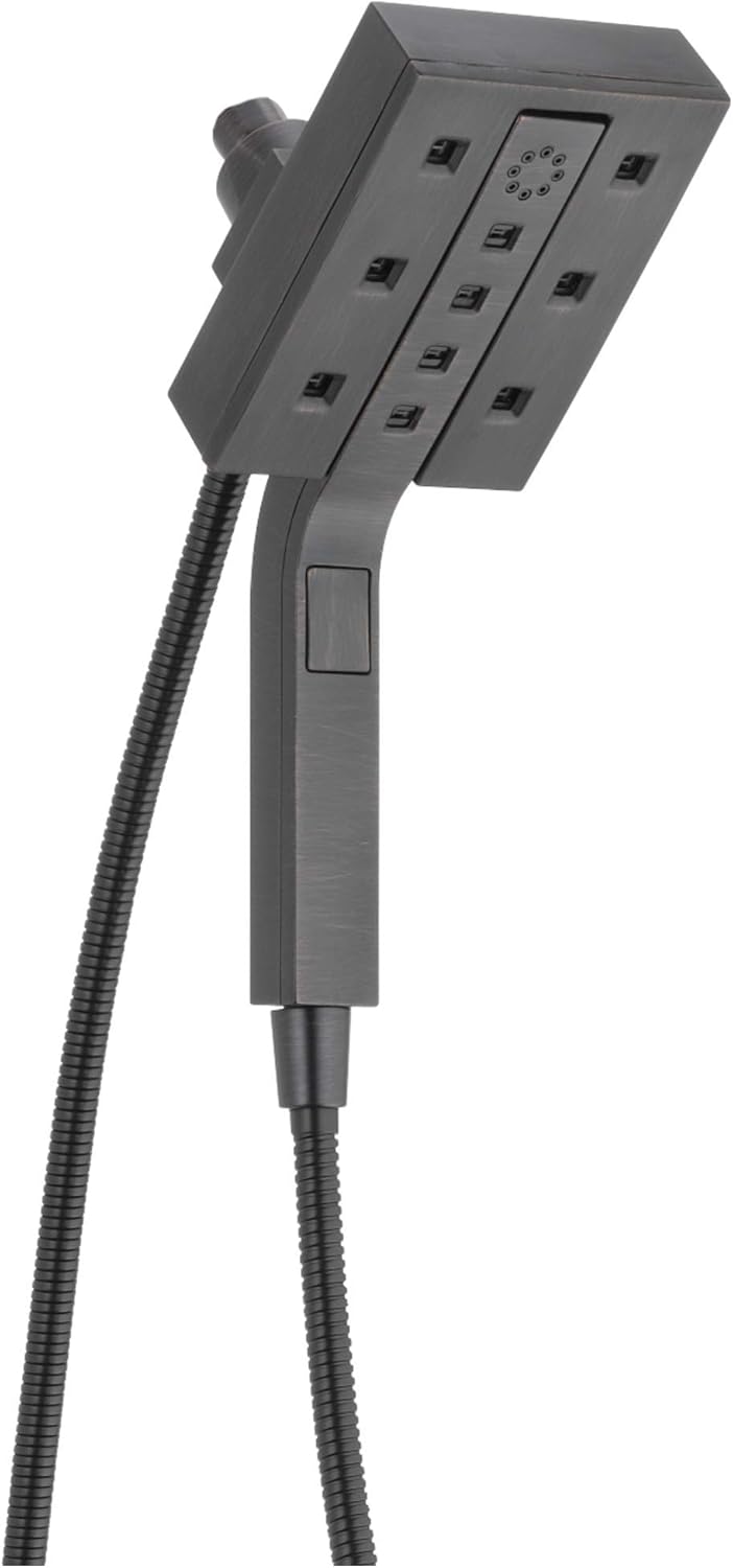 Delta Faucet 4-Spray Touch-Clean H2Okinetic In2ition 2-in-1 Dual Hand Held Shower Head with Hose and Magnetic Docking, Venetian Bronze 58473-RB Delta Faucet 4-Spray Touch-Clean H2Okinetic In2ition 2-in-1 Dual Hand Held Shower Head with Hose and Magnetic Docking, Venetian Bronze 58473-RB
