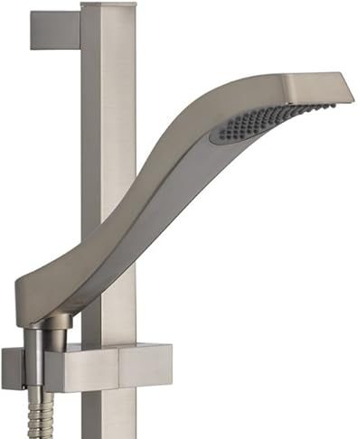 Delta Faucet Dryden Single-Spray Touch-Clean Wall-Mount Slide Bar Hand Held Shower with Hose, Polished Nickel 57051-PN